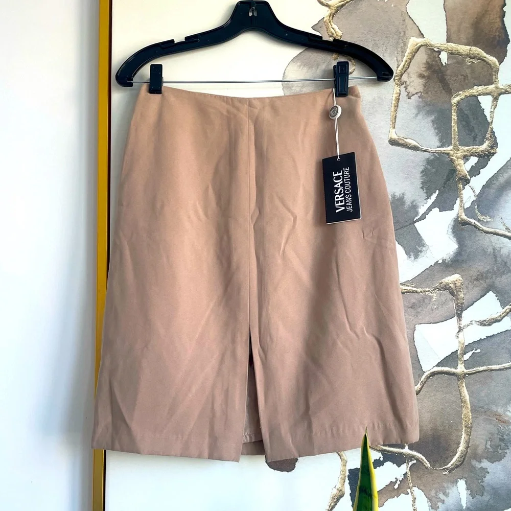 Versace jeans couture mini skirt| Versace Beige mini skirt | size small - Picture 1 of 7